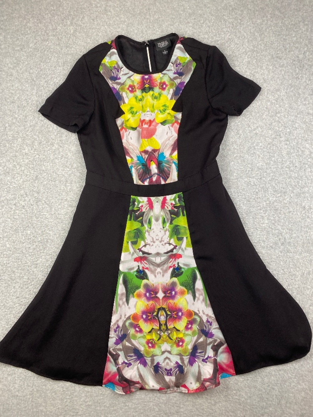 Prabal Gurung for Target Floral Kaleidoscope Paneled Dress Cap Sleeve Size 6